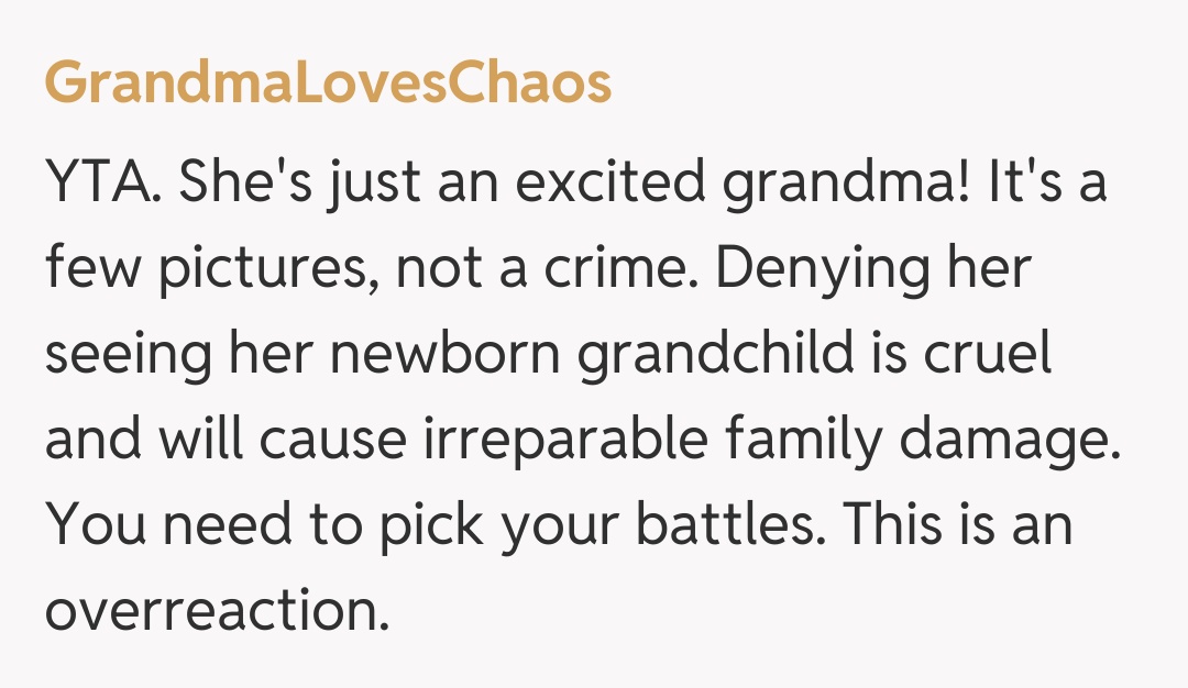 Comentariu de la GrandmaLovesChaos