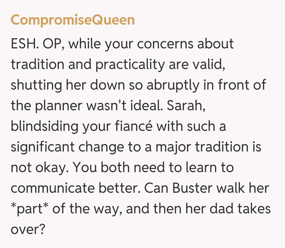 Comentariu de la CompromiseQueen