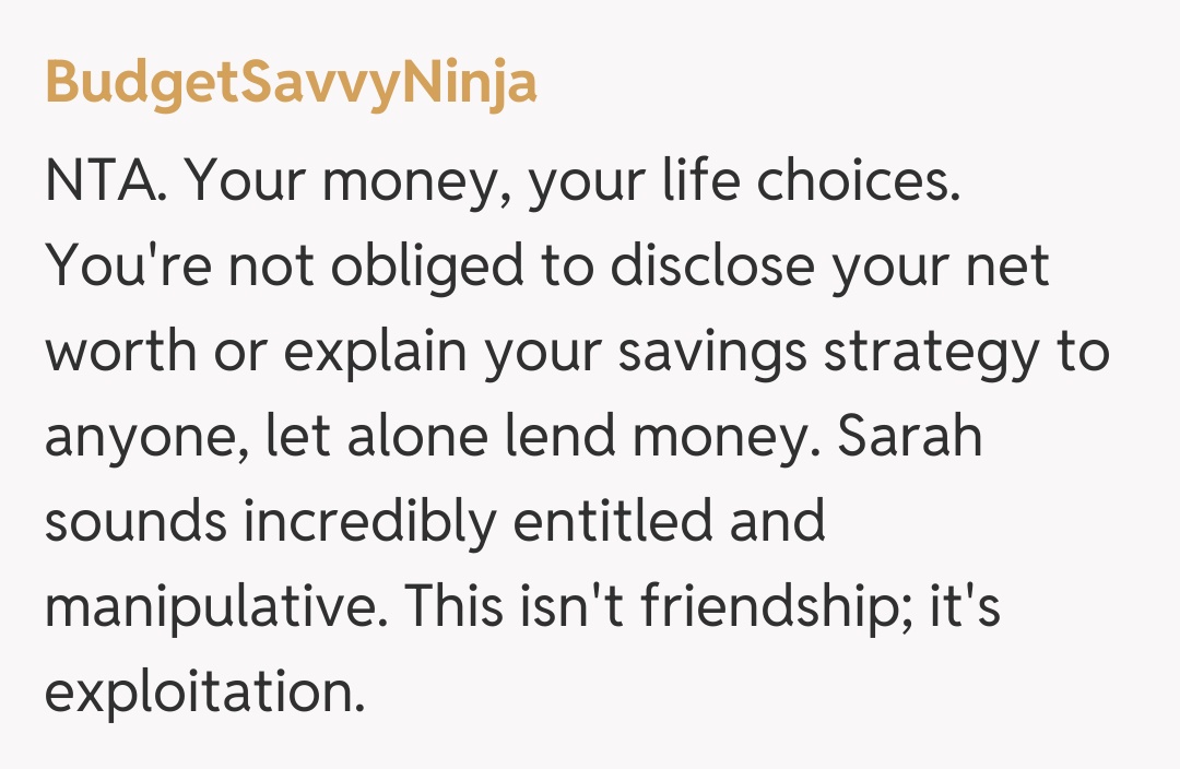 Comentariu de la BudgetSavvyNinja