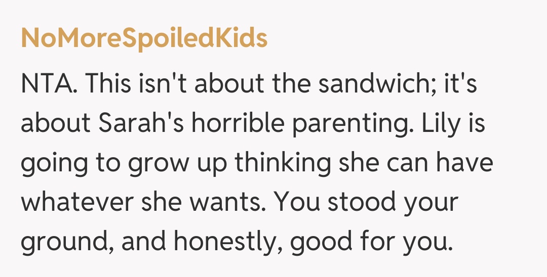 Comentariu de la NoMoreSpoiledKids