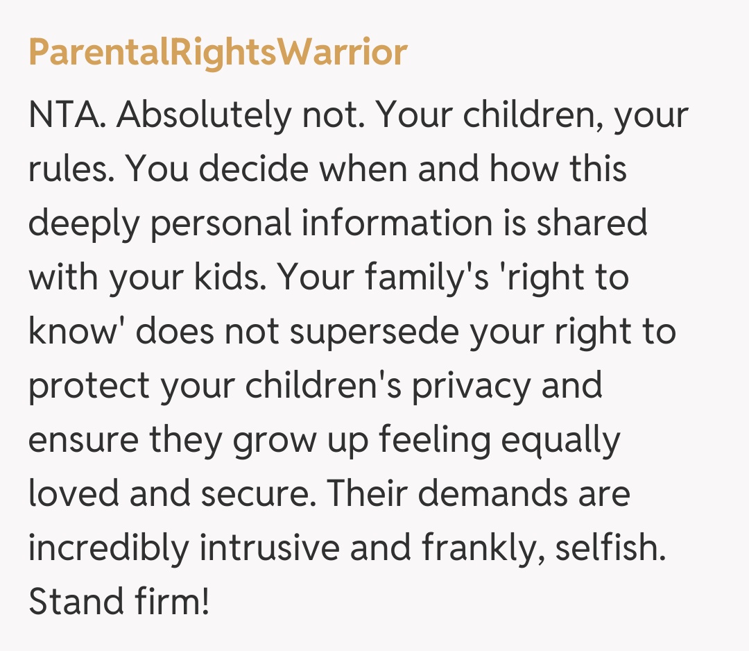 Comentariu de la ParentalRightsWarrior