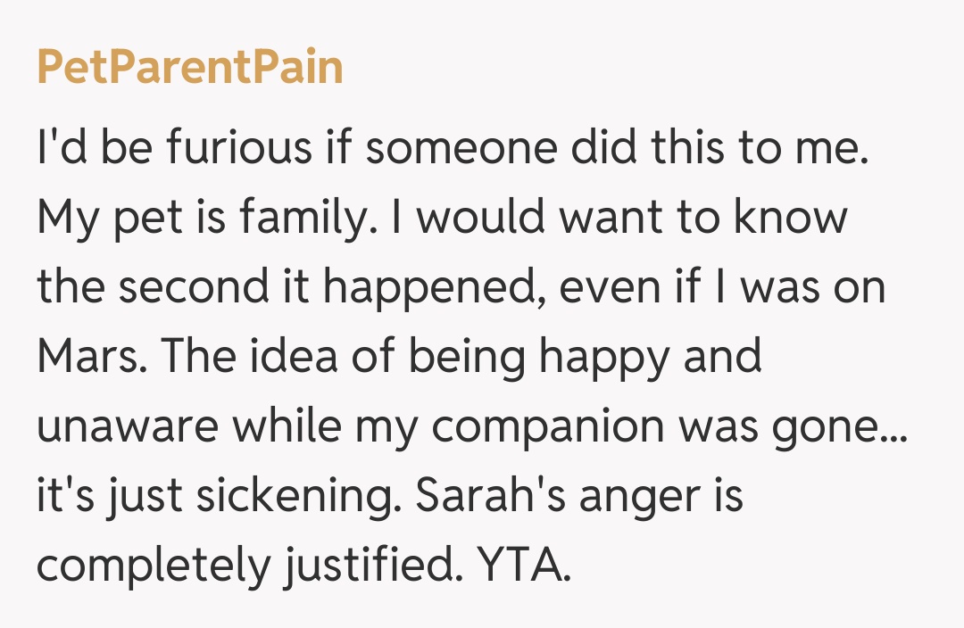 Comentariu de la PetParentPain