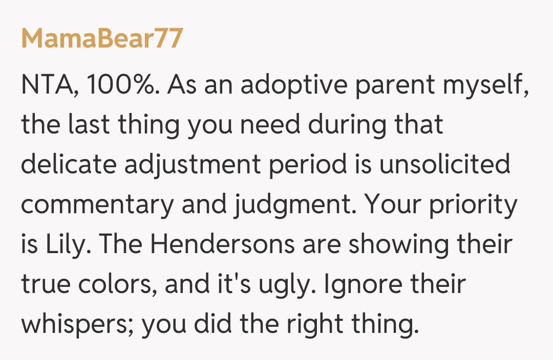 Comentariu de la MamaBear77