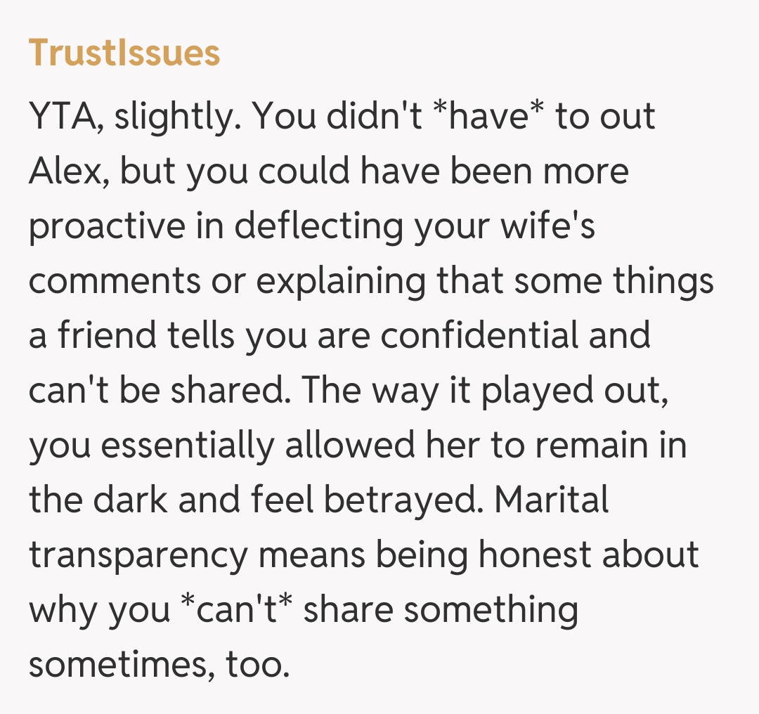 Comentariu de la TrustIssues