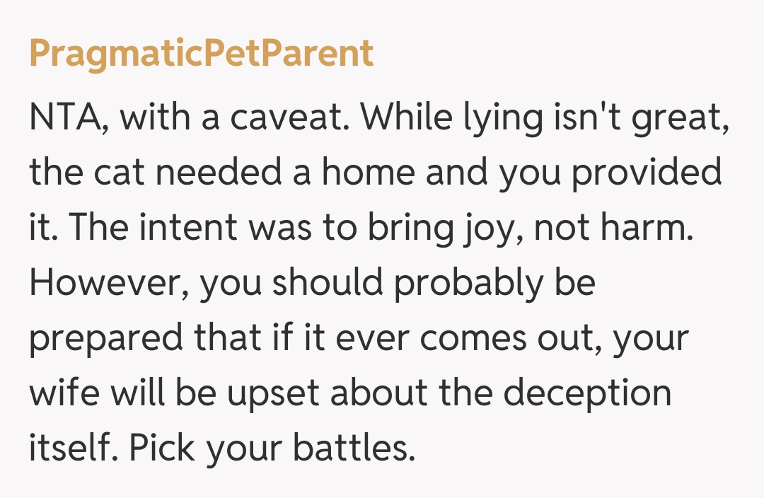 Comentariu de la PragmaticPetParent