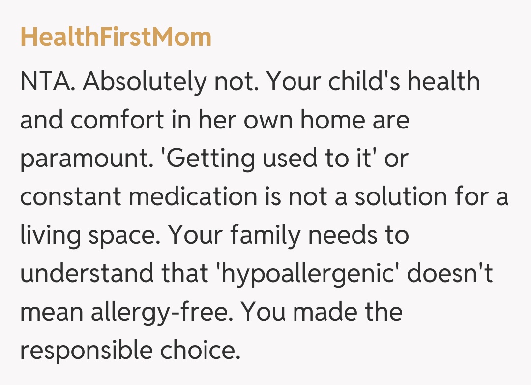 Comentariu de la HealthFirstMom