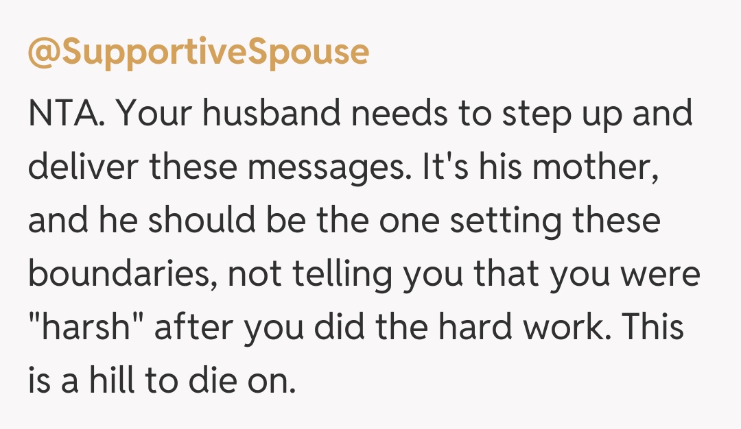 Comentariu de la @SupportiveSpouse