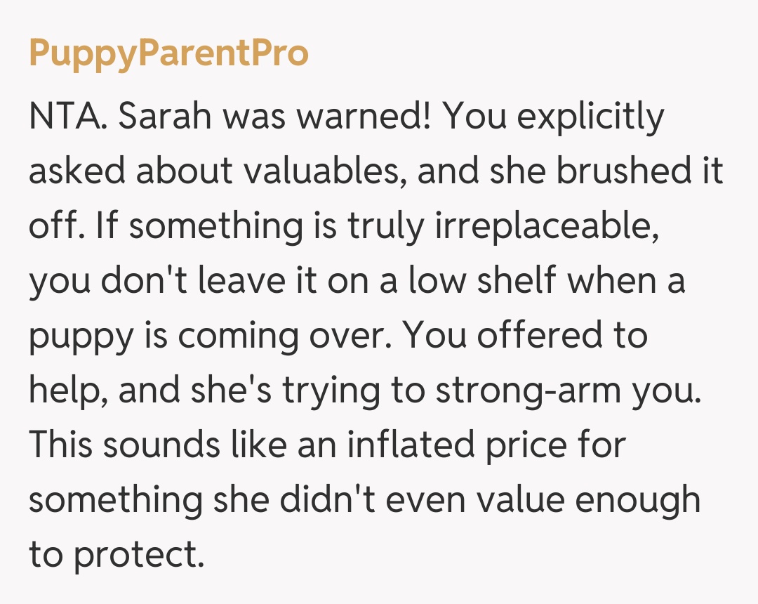 Comentariu de la PuppyParentPro