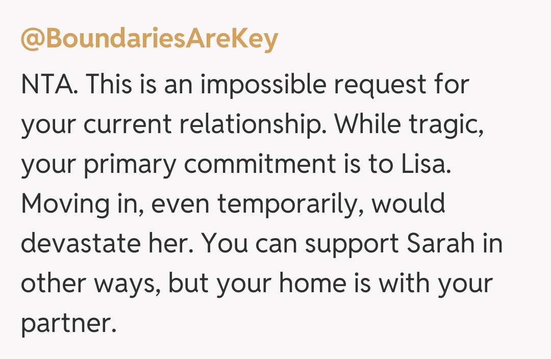 Comentariu de la @BoundariesAreKey