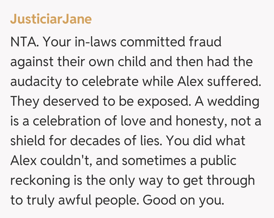 Comentariu de la JusticiarJane