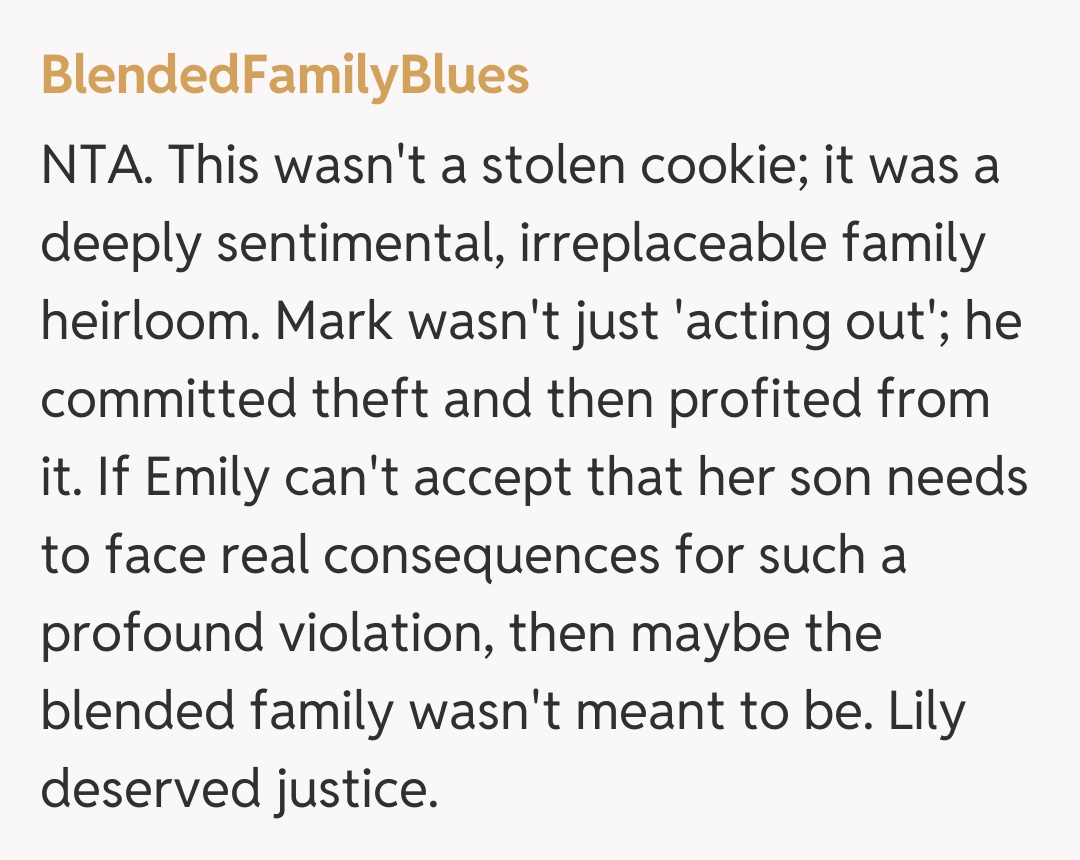 Comentariu de la BlendedFamilyBlues
