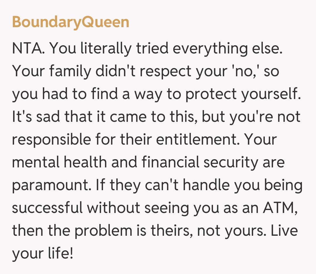 Comentariu de la BoundaryQueen