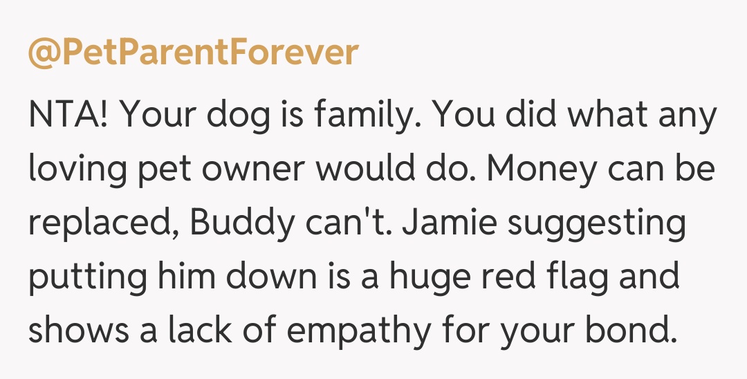 Comentariu de la @PetParentForever