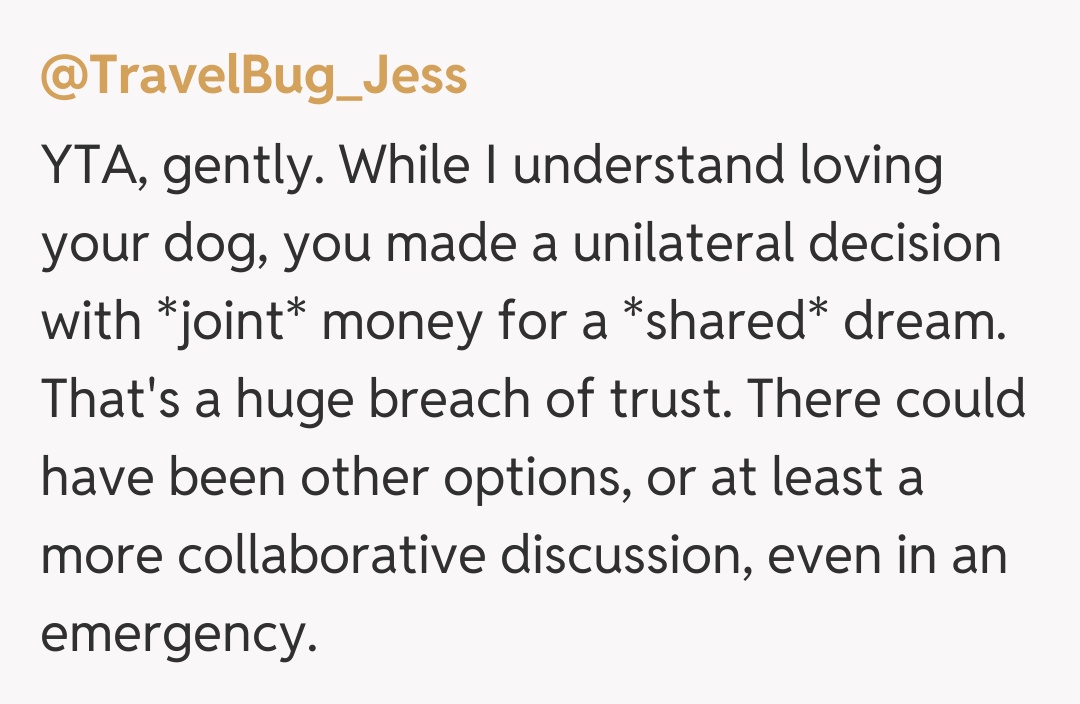 Comentariu de la @TravelBug_Jess