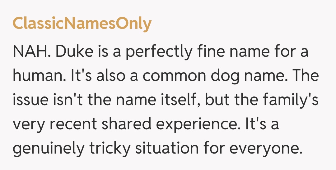 Comentariu de la ClassicNamesOnly