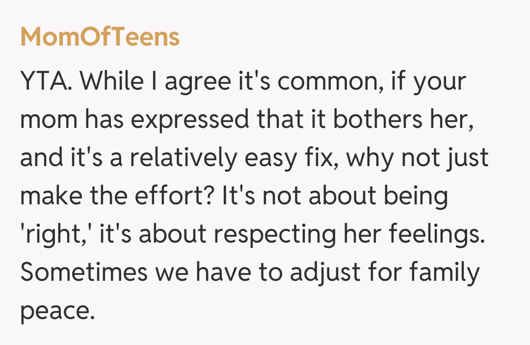 Comentariu de la MomOfTeens