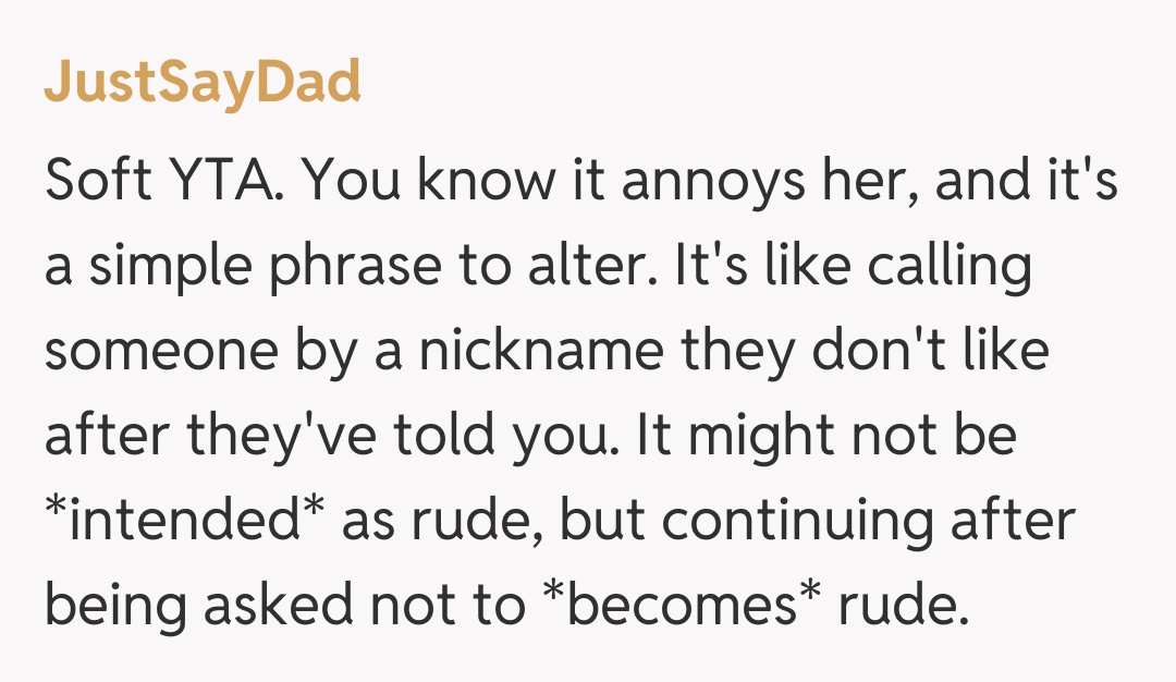 Comentariu de la JustSayDad