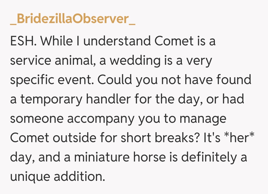 Comentariu de la _BridezillaObserver_