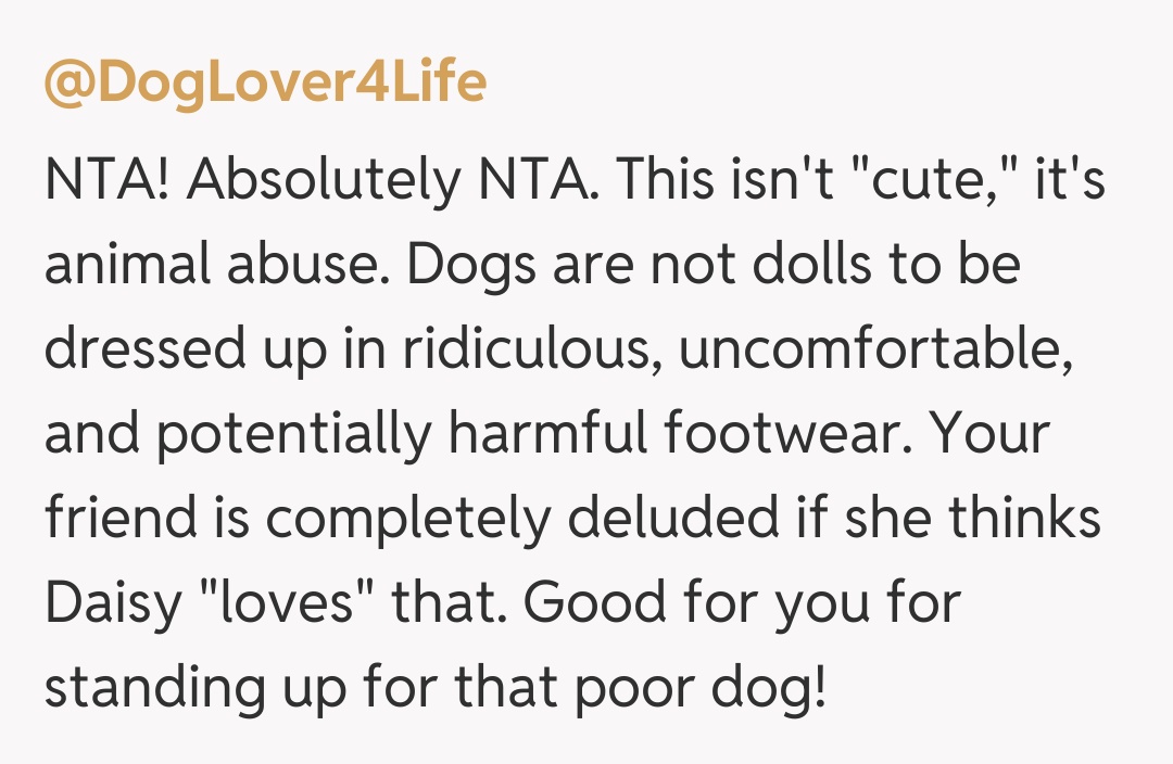Comentariu de la @DogLover4Life