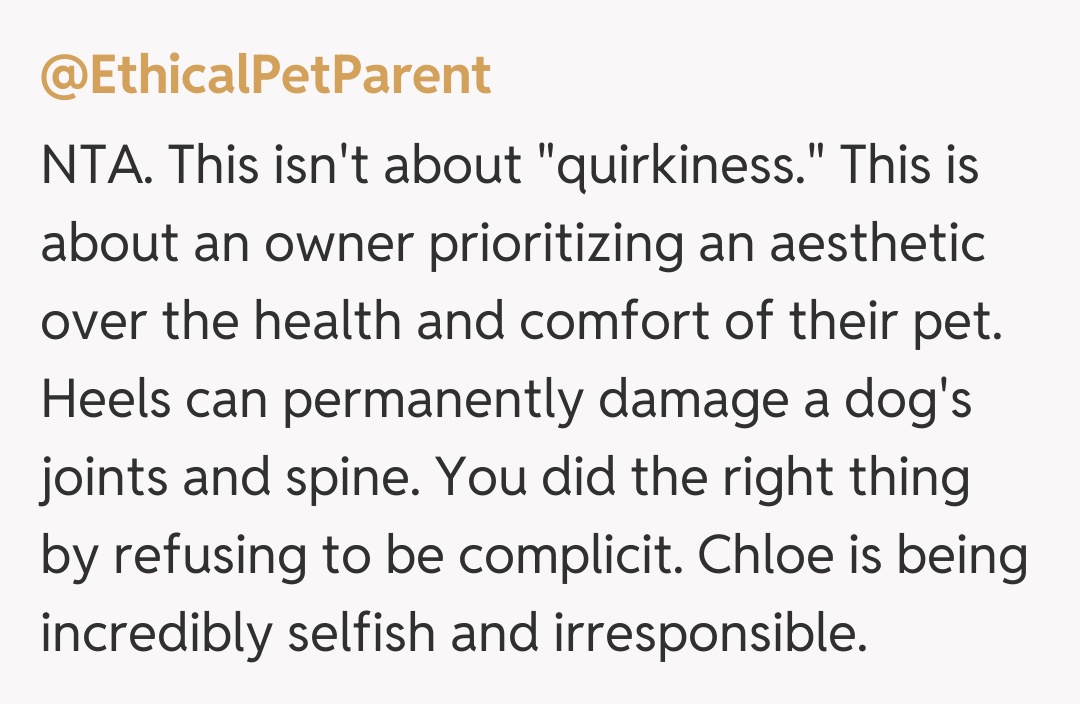 Comentariu de la @EthicalPetParent