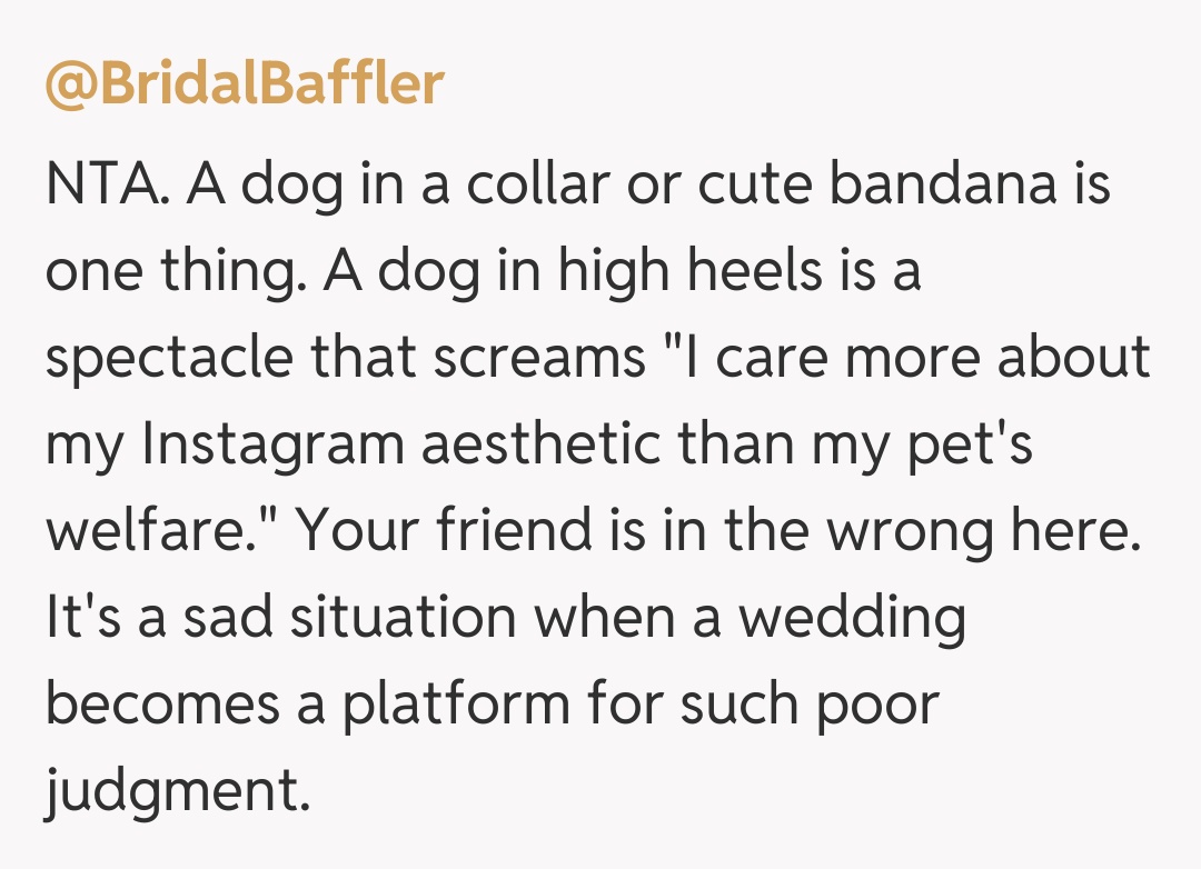Comentariu de la @BridalBaffler