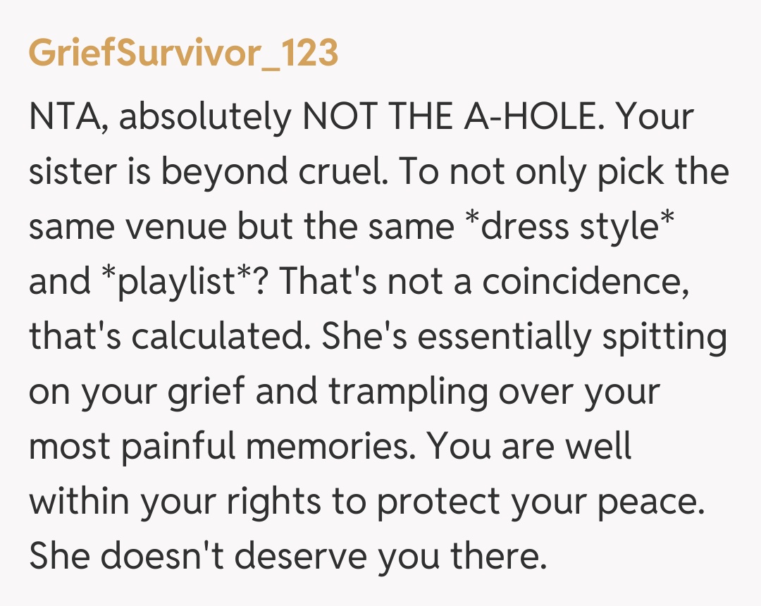 Comentariu de la GriefSurvivor_123