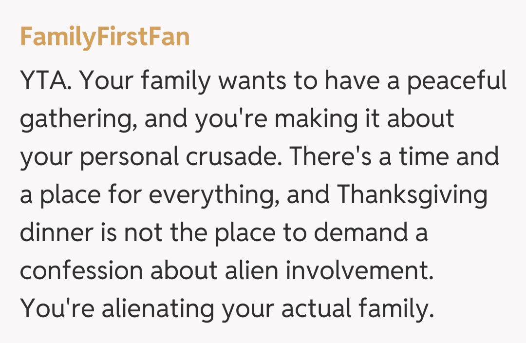 Comentariu de la FamilyFirstFan