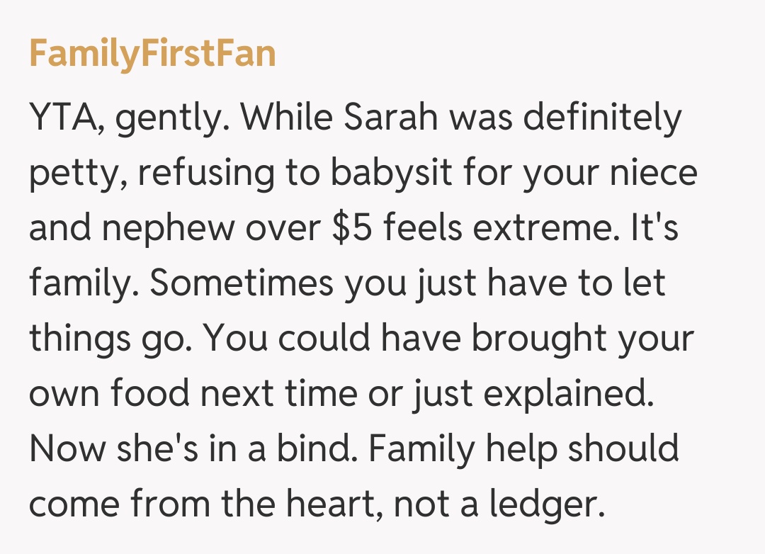 Comentariu de la FamilyFirstFan