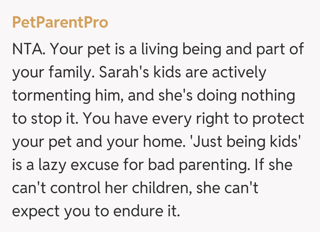 Comentariu de la PetParentPro