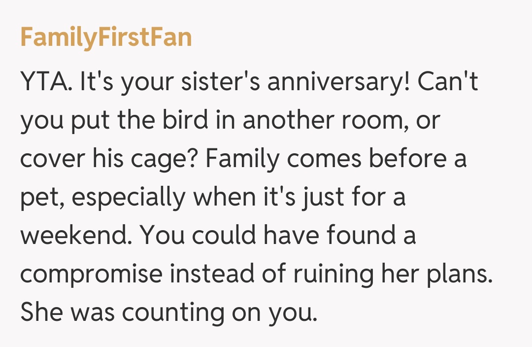 Comentariu de la FamilyFirstFan