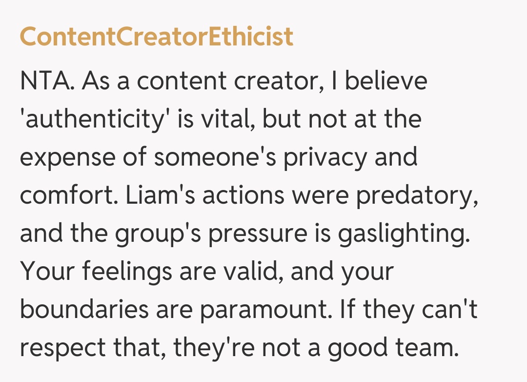 Comentariu de la ContentCreatorEthicist