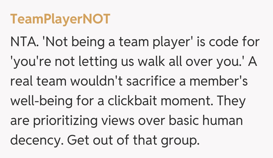 Comentariu de la TeamPlayerNOT