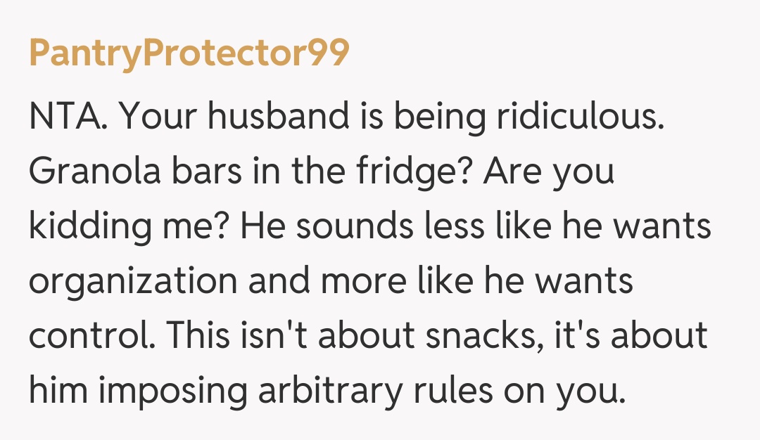 Comentariu de la PantryProtector99