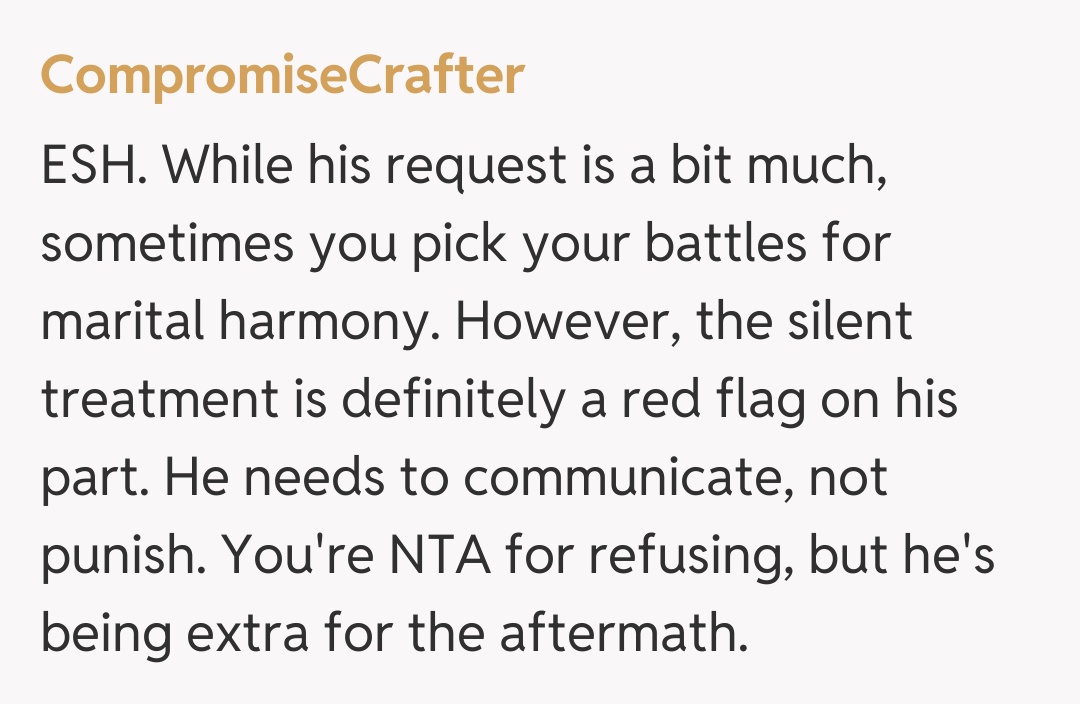 Comentariu de la CompromiseCrafter