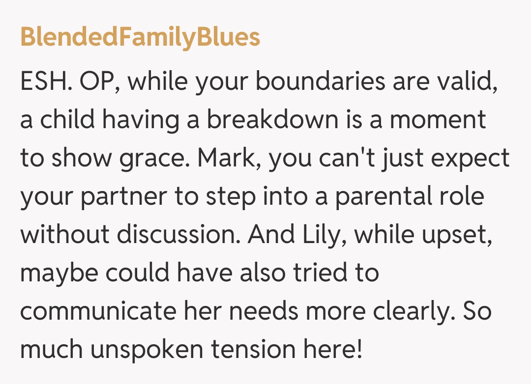 Comentariu de la BlendedFamilyBlues