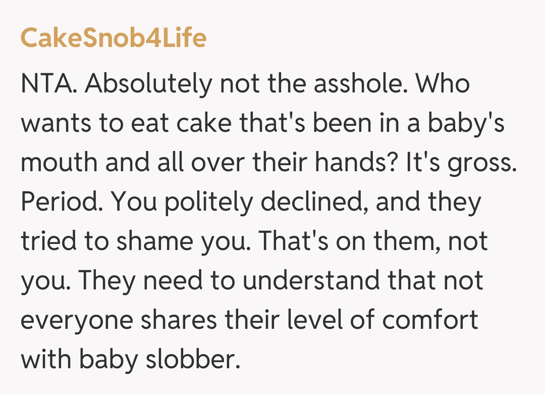 Comentariu de la CakeSnob4Life