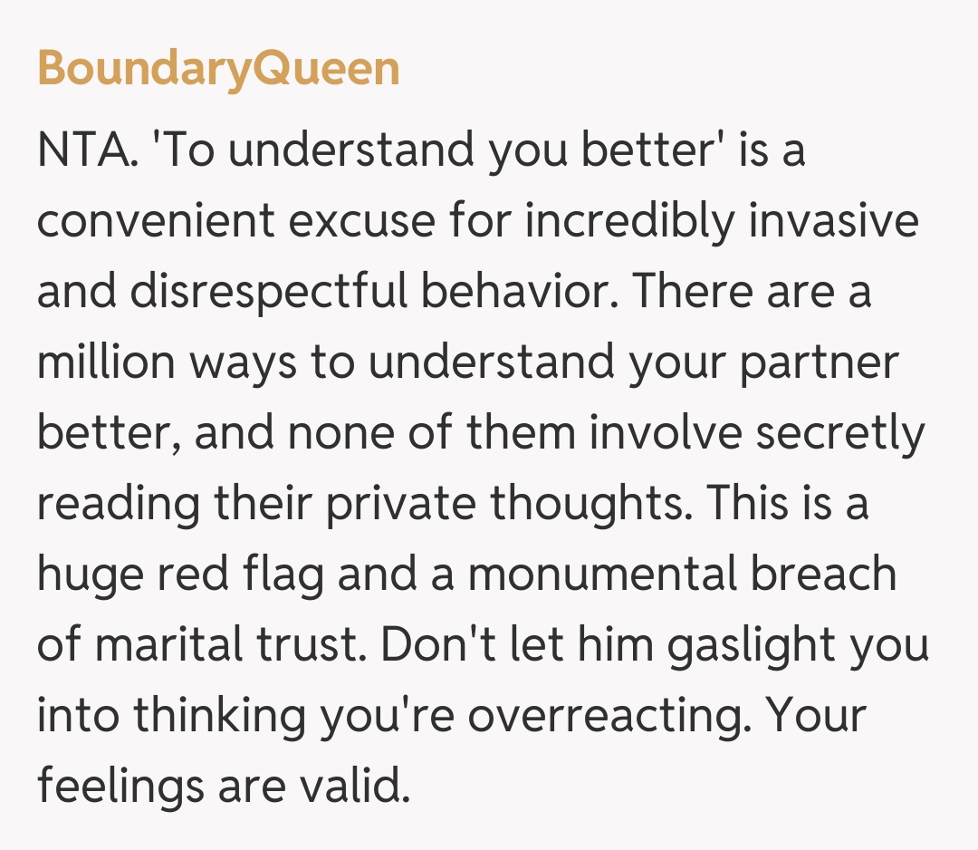 Comentariu de la BoundaryQueen