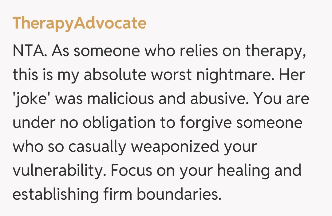 Comentariu de la TherapyAdvocate