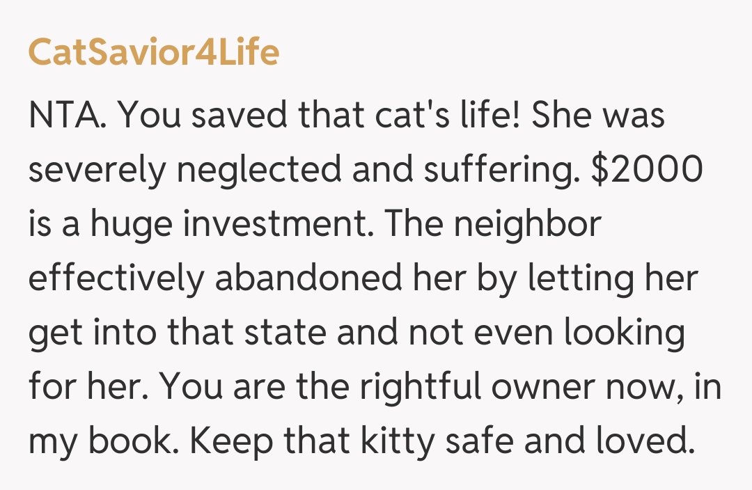 Comentariu de la CatSavior4Life