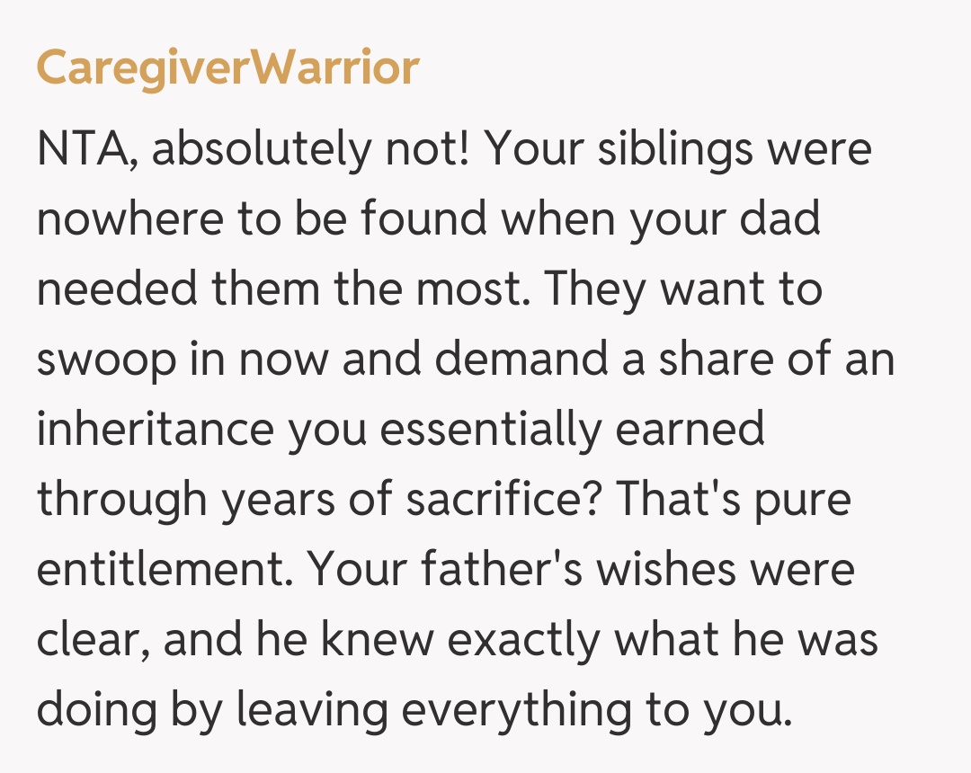 Comentariu de la CaregiverWarrior