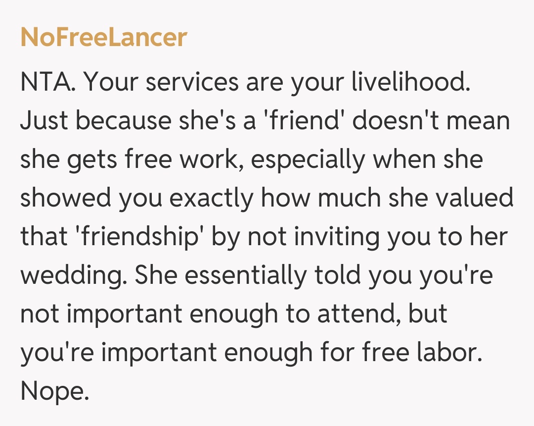 Comentariu de la NoFreeLancer