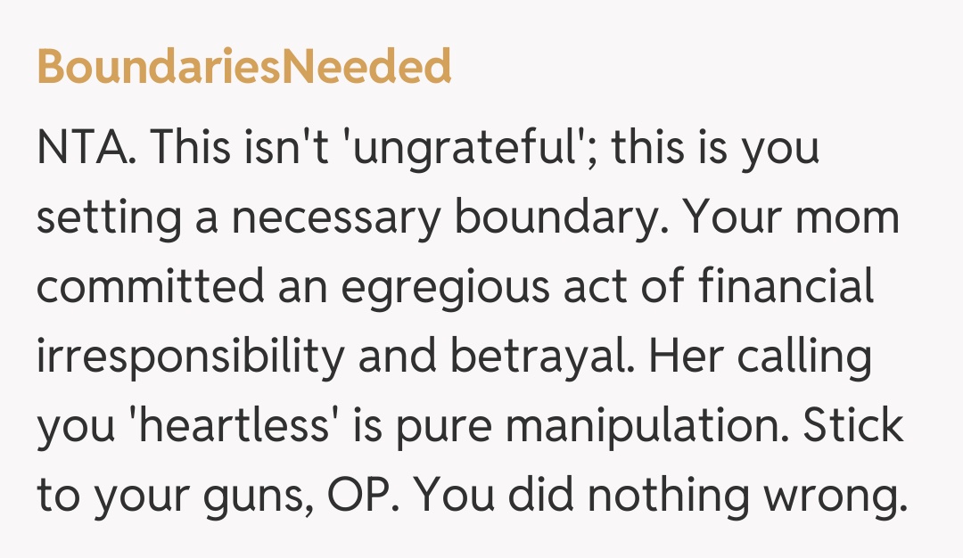 Comentariu de la BoundariesNeeded