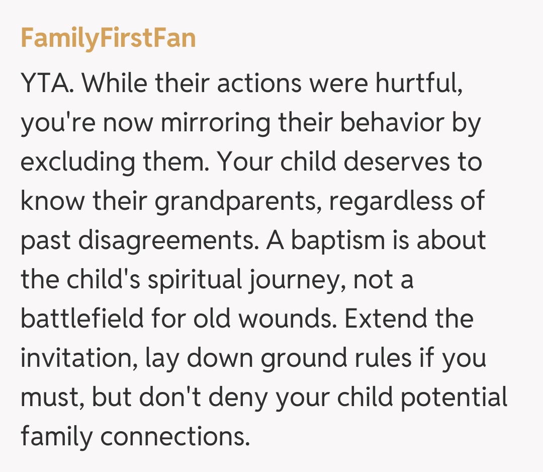 Comentariu de la FamilyFirstFan