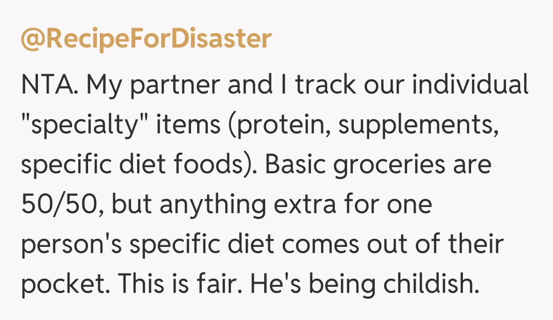 Comentariu de la @RecipeForDisaster
