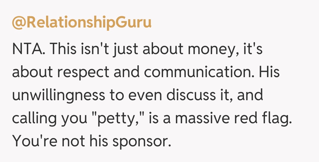 Comentariu de la @RelationshipGuru