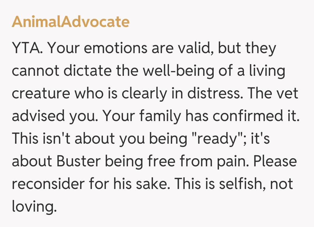 Comentariu de la AnimalAdvocate