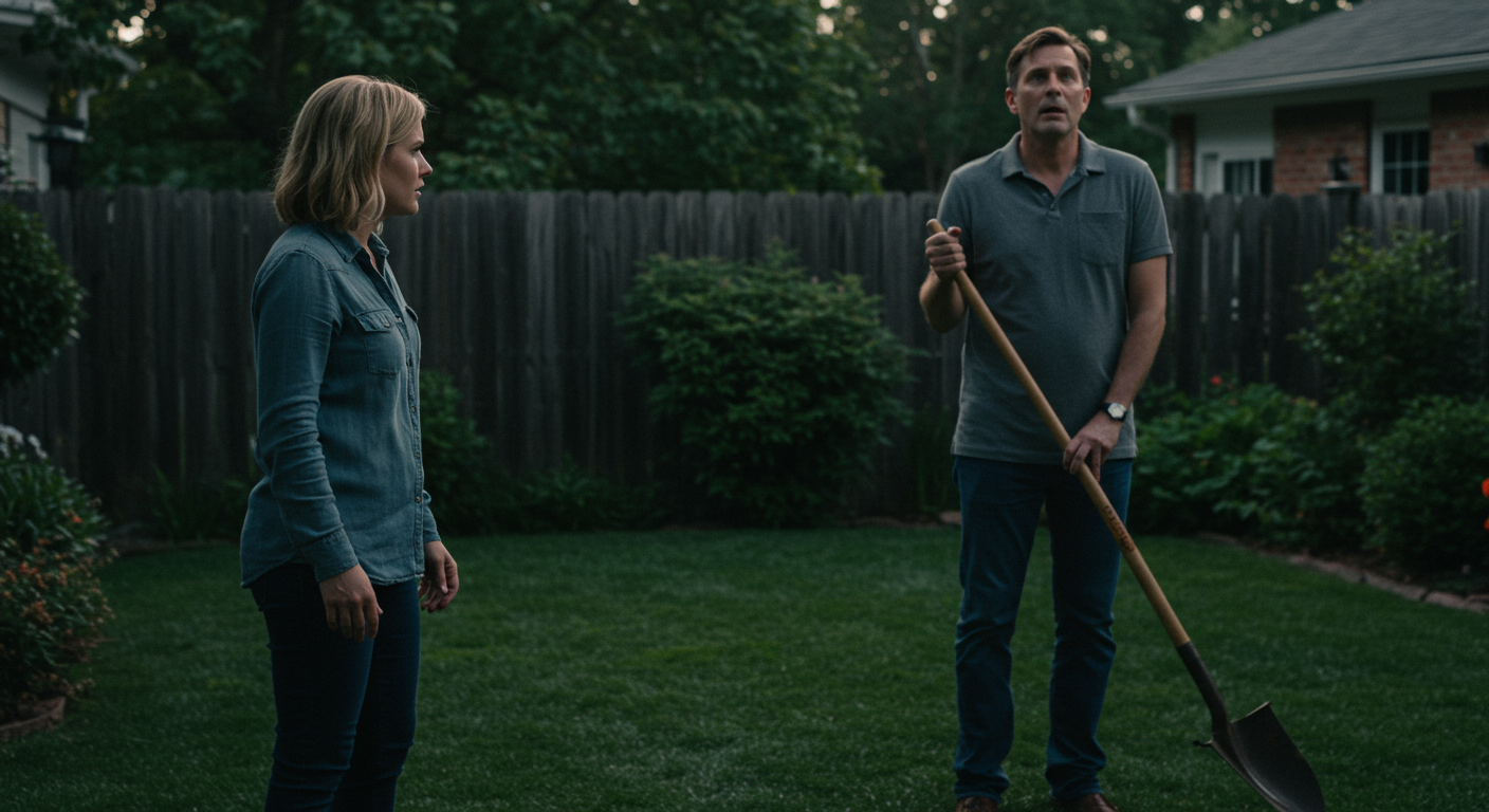 AITA for refusing to let my husband dig up the backyard after he said “the lights told him to”?