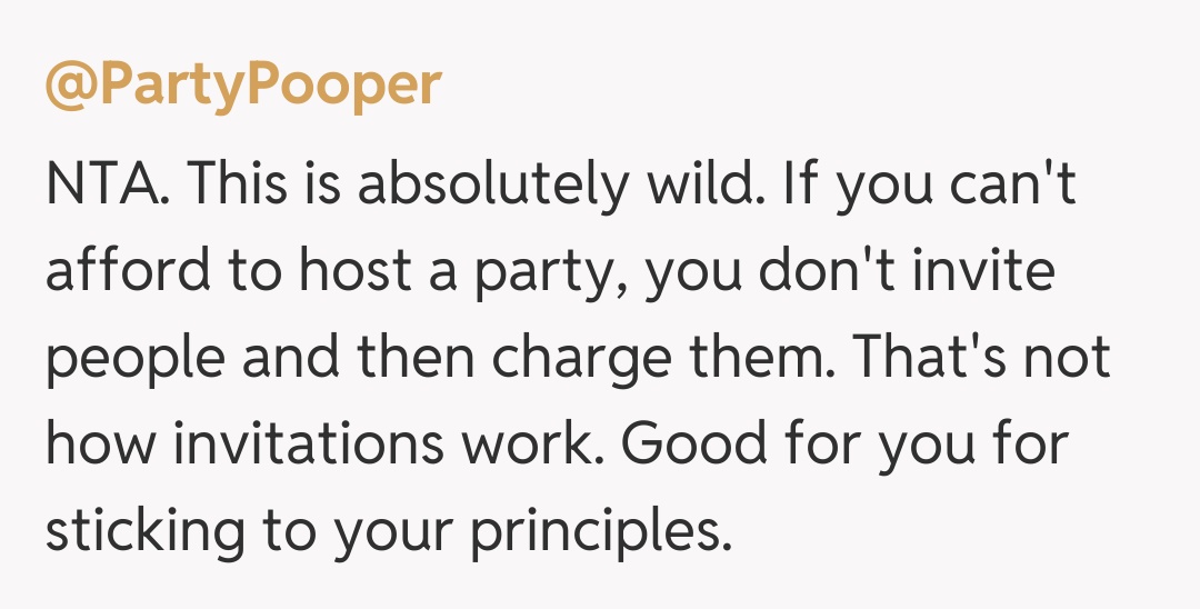 Comentariu de la @PartyPooper