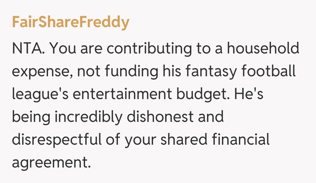 Comentariu de la FairShareFreddy