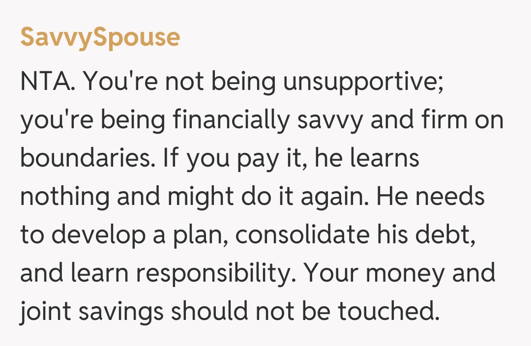 Comentariu de la SavvySpouse
